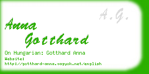 anna gotthard business card